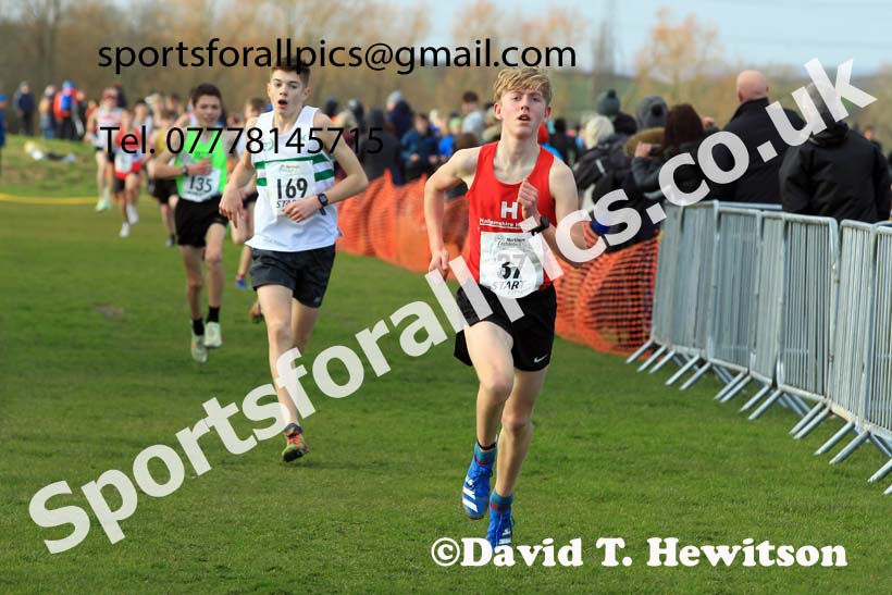 Boys under-15s 2022 Northern Cross Country Champs., Pontefract. Photo: David T. Hewitson/Sports for All Pics